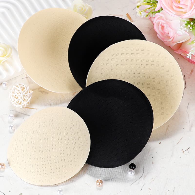 Round imitation latex ultra-thin nipple covers, breathable inserts for sports bras, yoga wear, swimwear, triangle eight-hole pads.