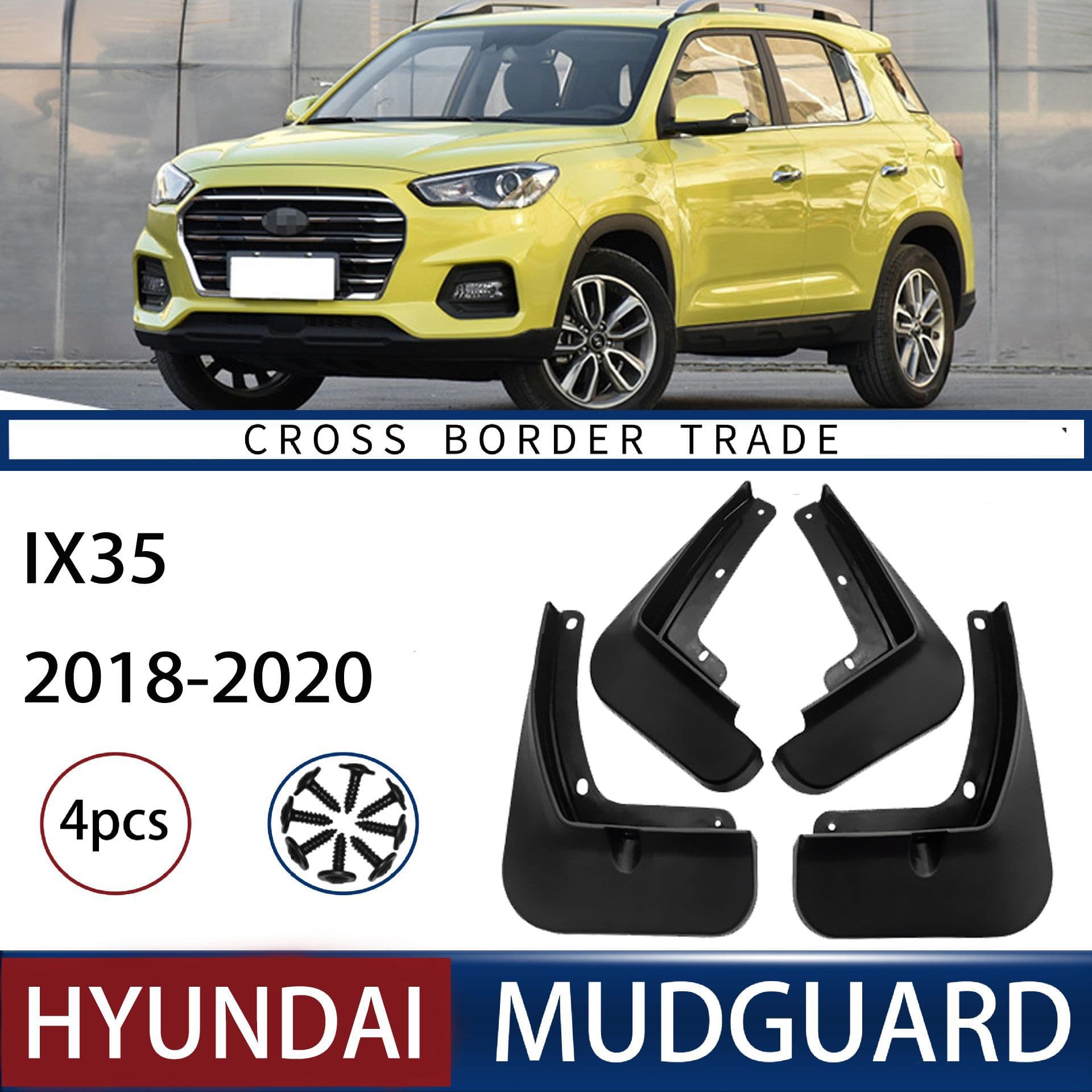 Fits HYUNDAI IX35 2018-2020 Mud Flaps Front and Rear Wheels Mudguards for Export