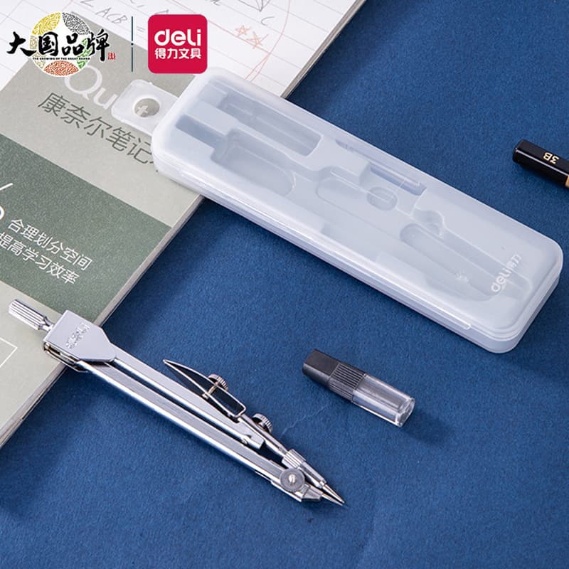 Deli Stationery 8601 Compass Set Engineering Technical Compass Drawing Design Tool Metal Texture Drafting Instrument