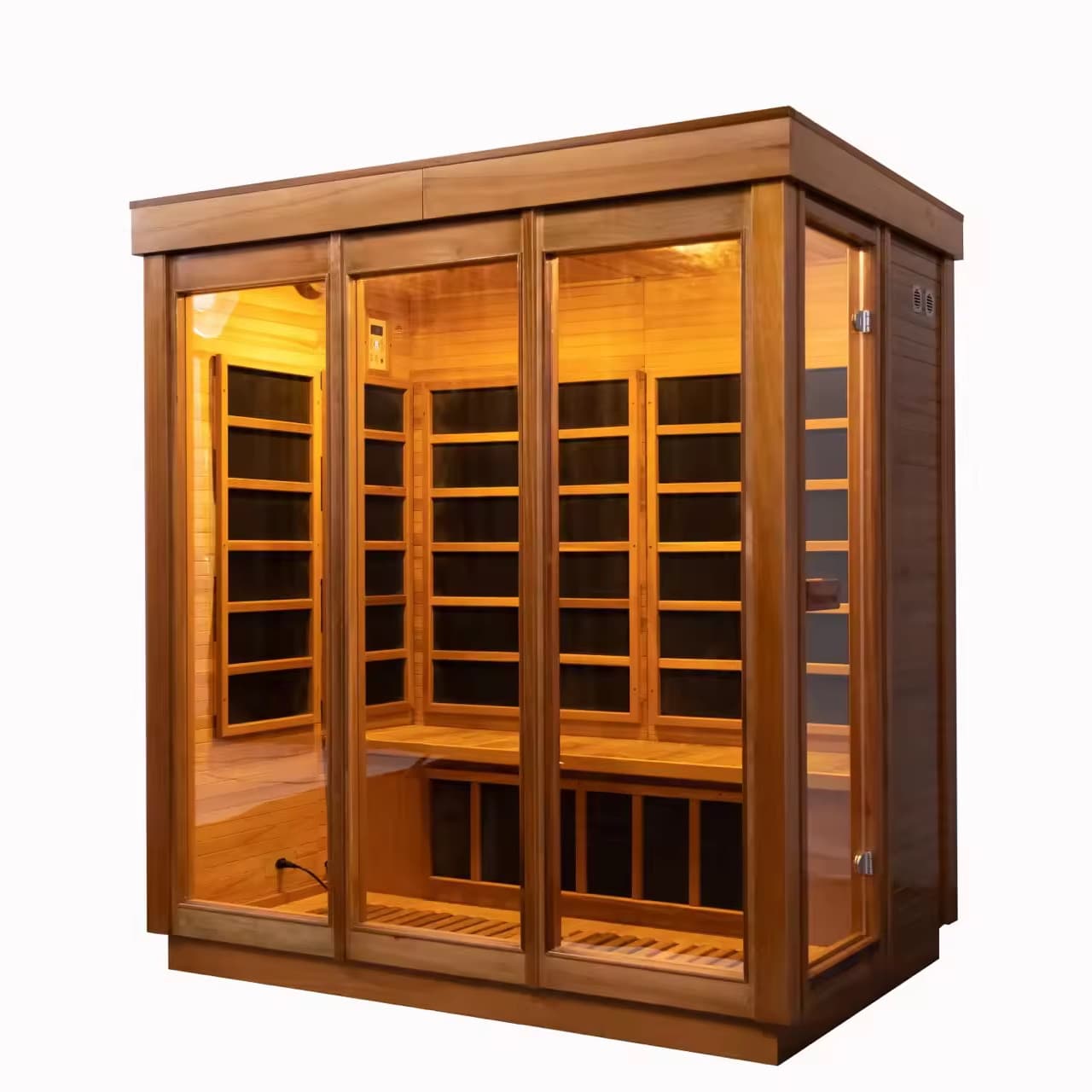 Indoor Carbon Panel Heater Large Solid Wood Far Infrared Sauna Room for 4 People