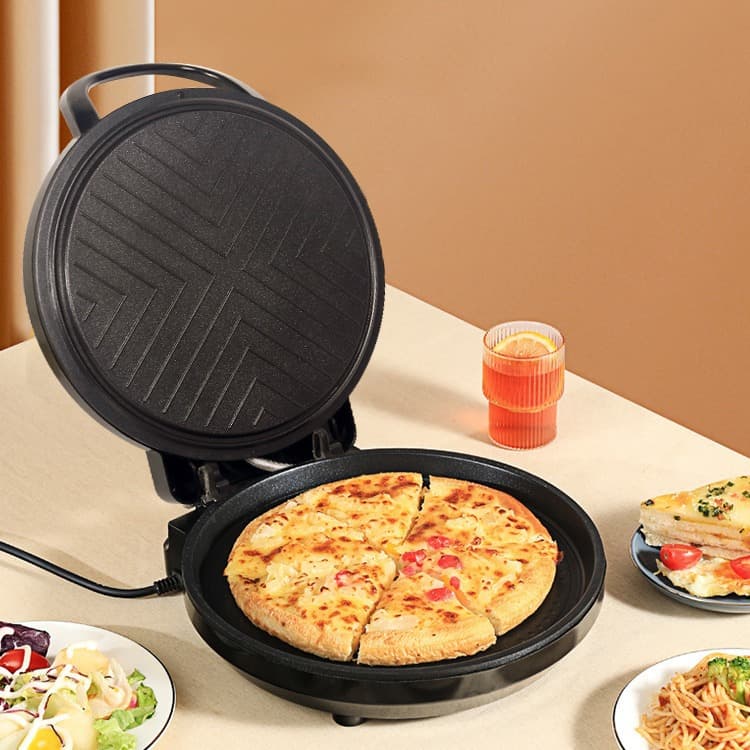 Cross-border Pizza Pan Multi-function Electric Griddle Home Use Double-sided Heating Deep Pan 220V EU Plug Factory Stock