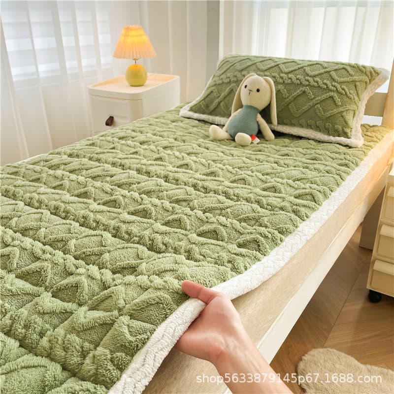 Class A Thick Milk Fleece Soft Mattress, Winter Taffeta Fleece Mattress, Warm Coral Fleece Mattress, Student Dormitory Home Use