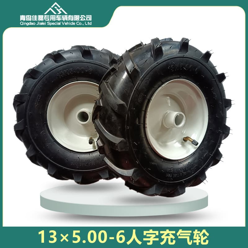13x500-6 Inflatable Tires, Herringbone Tread for Micro Tillers, Rotary Tillers, 500-6 Complete Wheel Factory Direct Supply Agricultural Machinery Parts