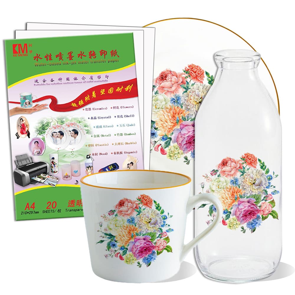 Inkjet Water Transfer Decal Transparent Film Sticker Custom DIY Sticker for Export Cross-Border Trade