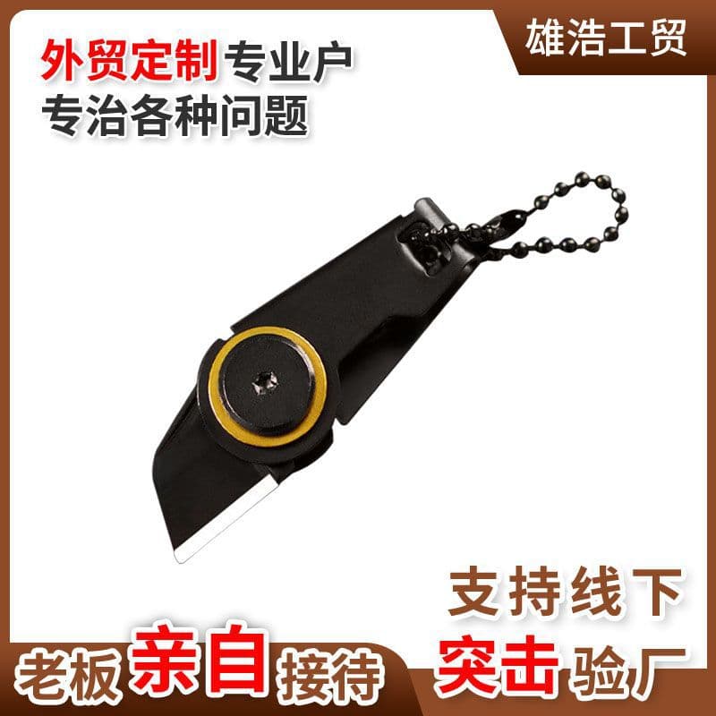 Outdoor knife, multi-functional EDC tool, stainless steel portable mini knife, camping folding knife, key knife