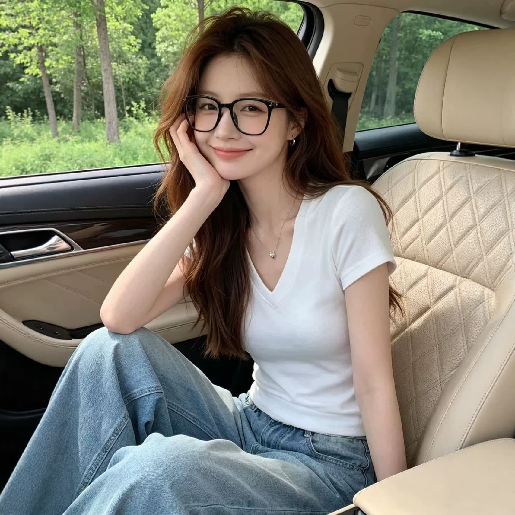 2766 Order Item, Must-Have Purchase: Heart-Shaped Neckline Double-Sided Pleated Base Shirt, No Returns or Exchanges