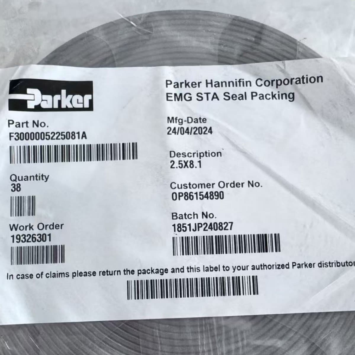 F3 type guide belt (PTFE) for piston or piston rod, model F3000005225081A