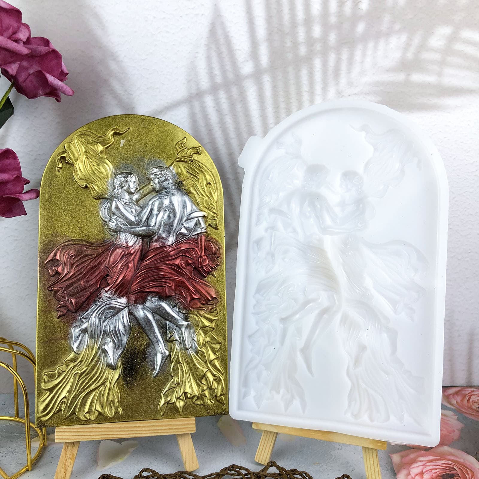 X0409 Semi-3D Eros Wall Hanging Decoration Mold, DIY Wall Hanging Silicone Mold