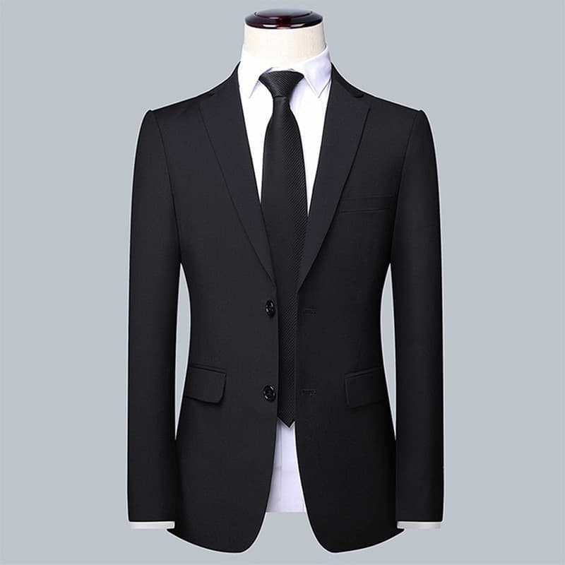 Bulk Order Millions of Pieces Black Suit Jacket Men's Business Formal Wear Professional Suit Set High-End Casual Blazer Men