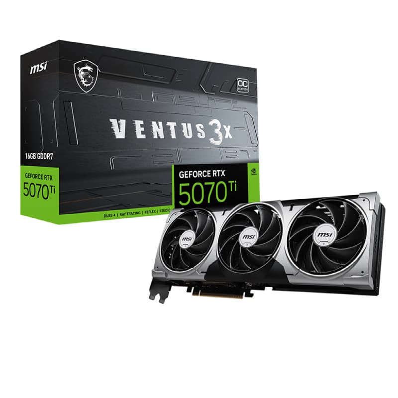 MSI Ventus GeForce RTX 5070 Ti 16G VENTUS 3X OC Gaming Graphics Card