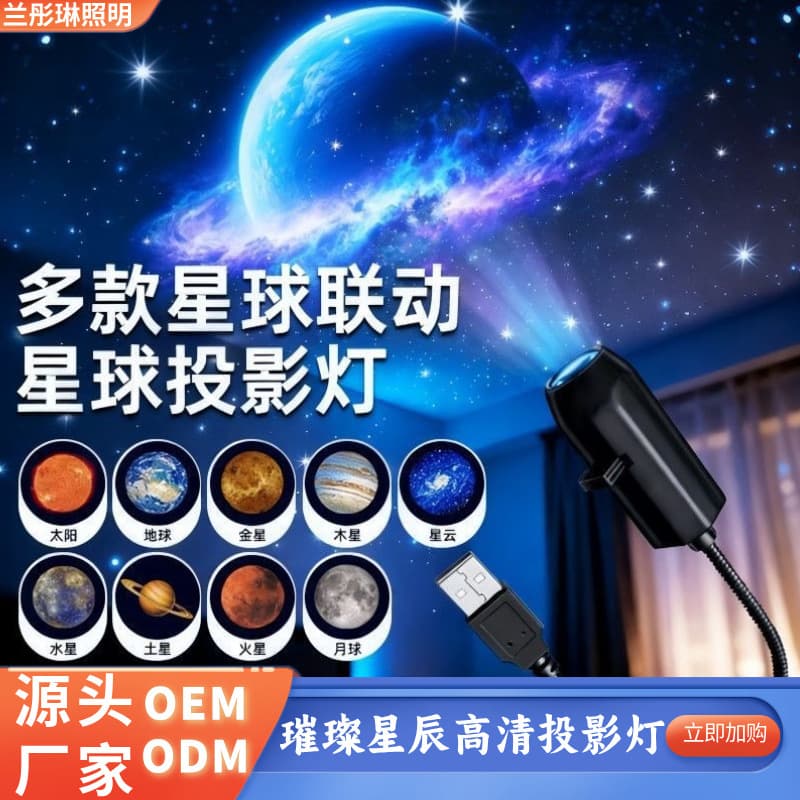 Cross-border night light creative LED dream planet internet celebrity background bedroom wall decoration atmosphere projection light wholesale