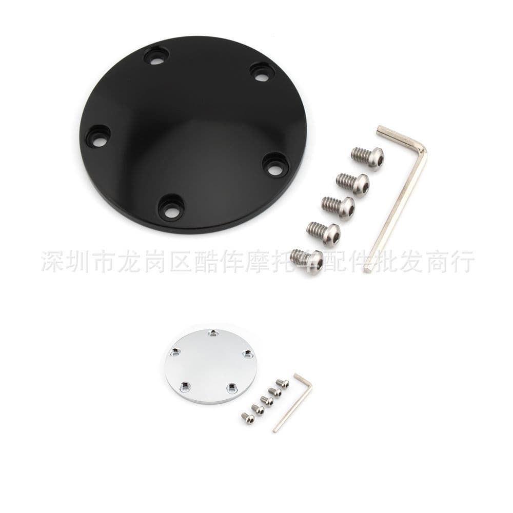 Compatible Chrome Domed Timing Points Cover for Harley 5-Side Cover
