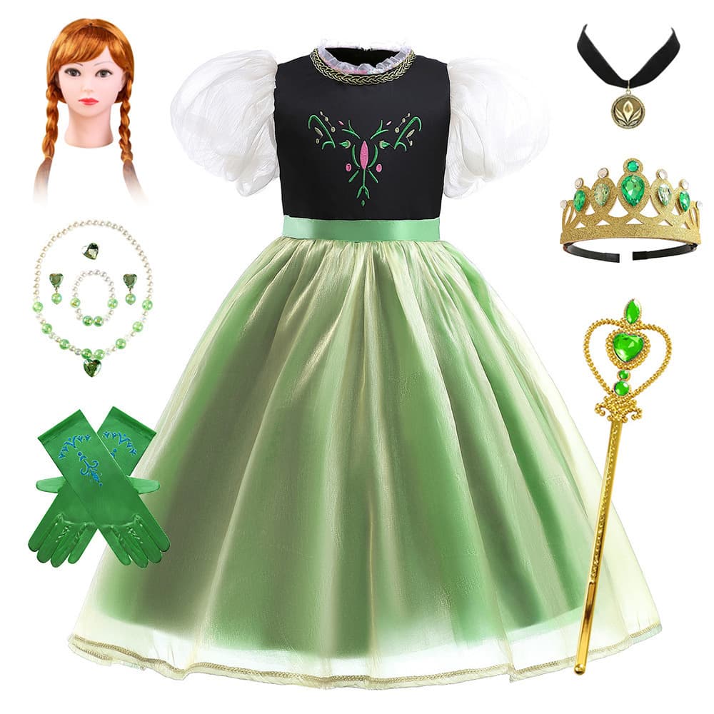 Frozen Children's Dress Anna Princess Gown ANAN Dress Anna Princess Gown Performance Dress