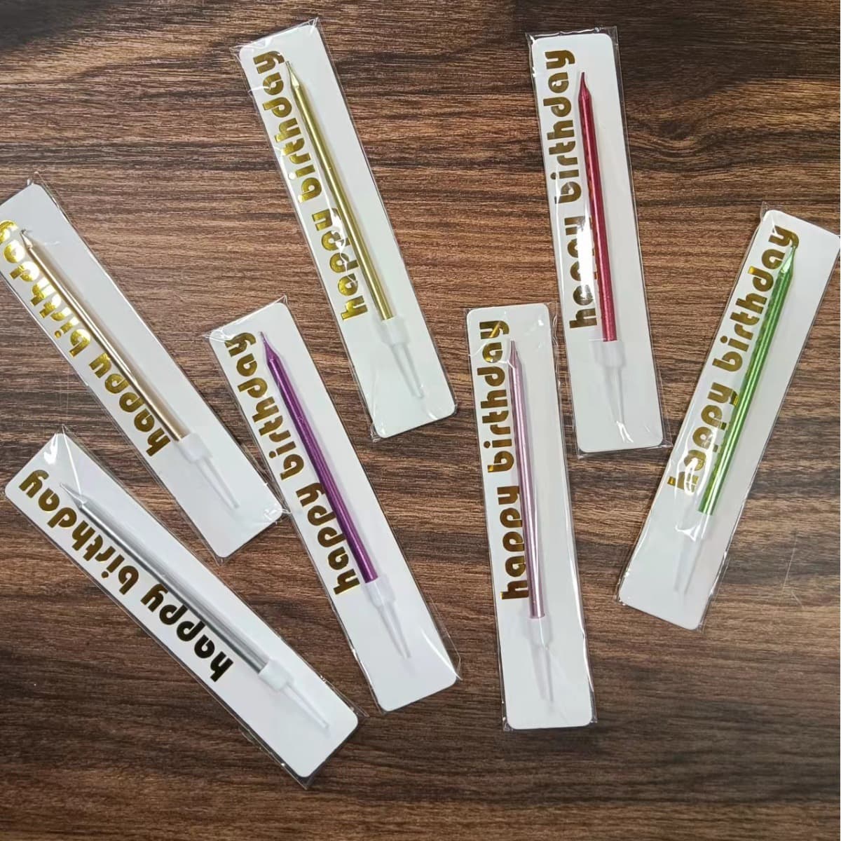 Trendy Pencil Candle Birthday Candle for Cake, Kids Gold-Plated Single Candle Birthday Cake