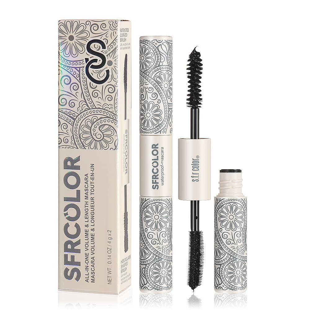 S.F.R New Cross-Border Exclusive Dual-Head Mascara Long-Lasting Sweat-Proof Lengthening Curling Styling Natural Smudge-Resistant Makeup