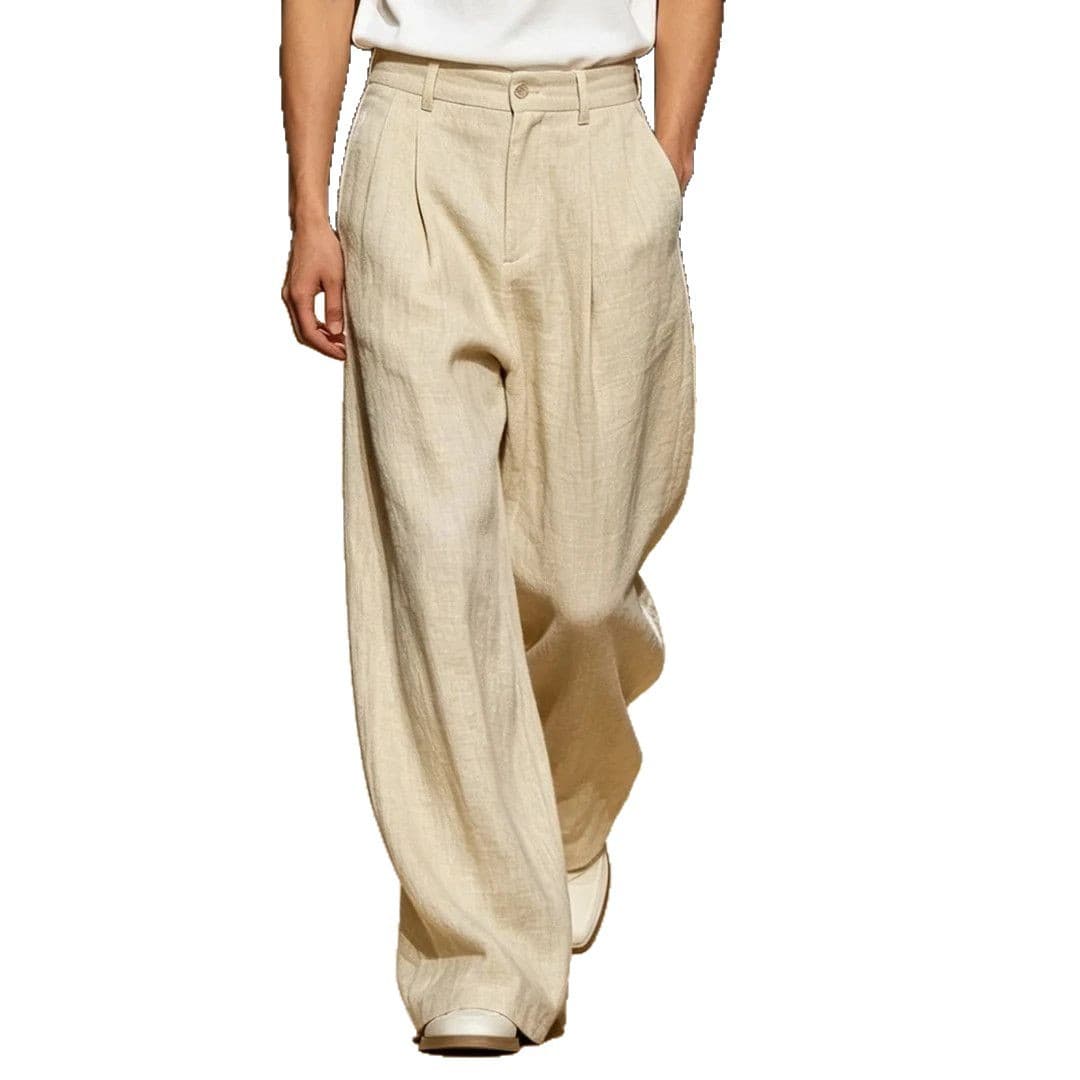 [Old Money Style] New Summer Casual Pants for Men - Trendy, Solid Color, Versatile, Lightweight, Comfortable, Breathable, with Draping Effect