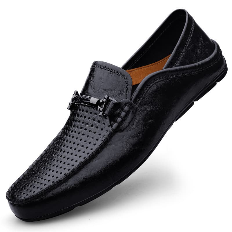 Cross-border Men's and Women's Loafers, Spring Low-top Slip-on Flat Casual Shoes with Hollow-out Two-way Wear