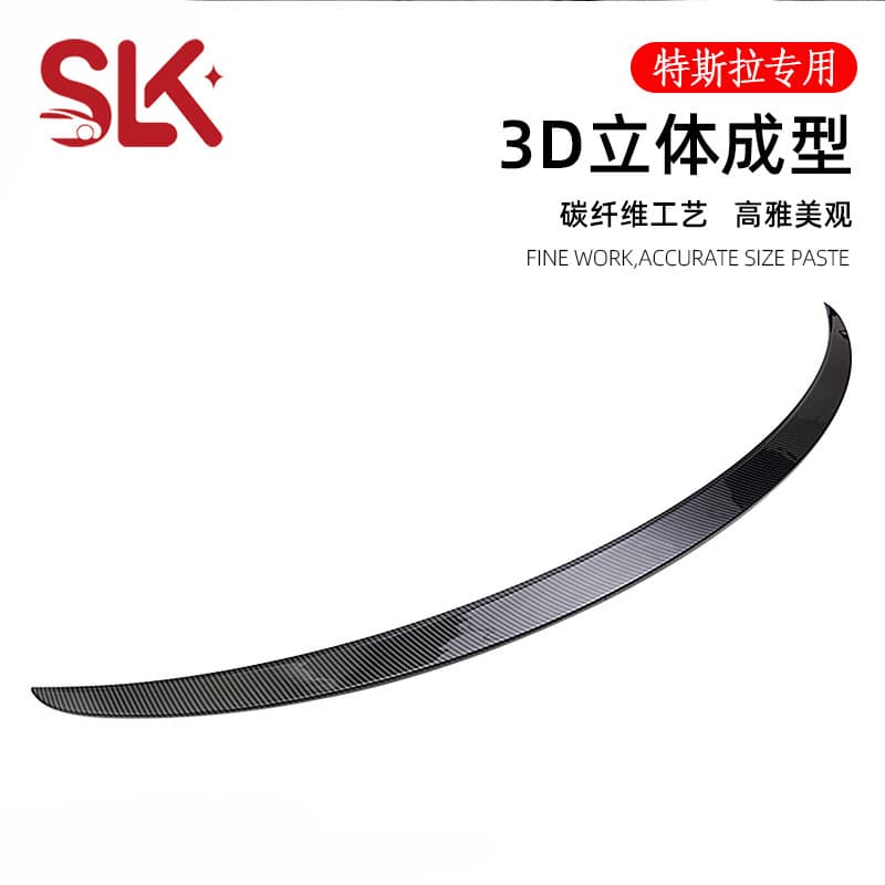Model Y, 3 Dry Carbon Fiber Spoiler Matte Gloss Forged Carbon Fiber Spoiler Car Rear Wing