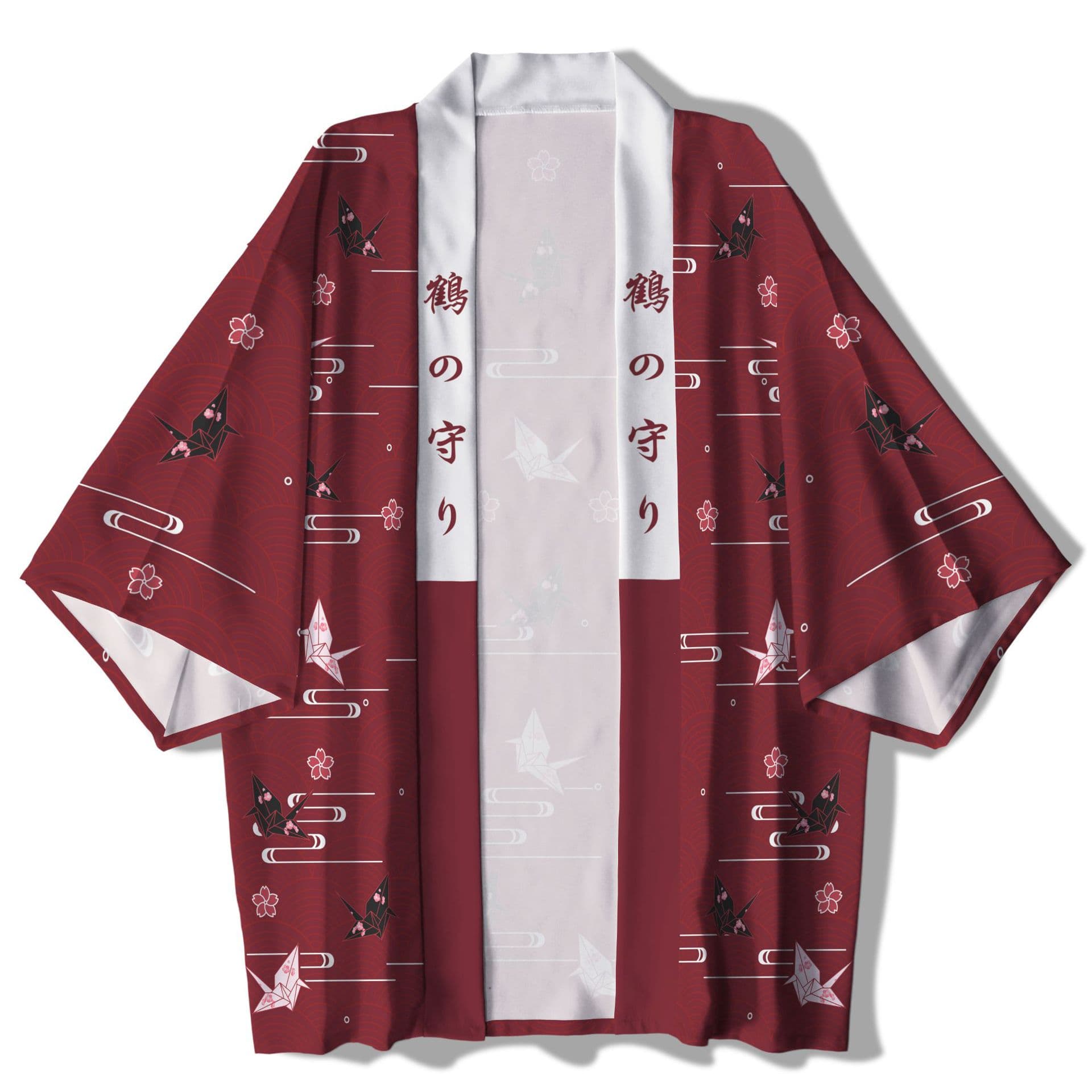 Thousand Paper Cranes Haori Chinese-style Taoist Robe Summer Kimono Cardigan Men's Thin Jacket
