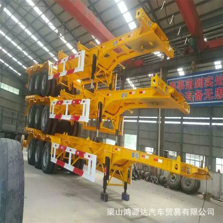 20-foot container skeleton semi-trailer, new regulations for transport vehicle factories at Gooseneck Wharf.