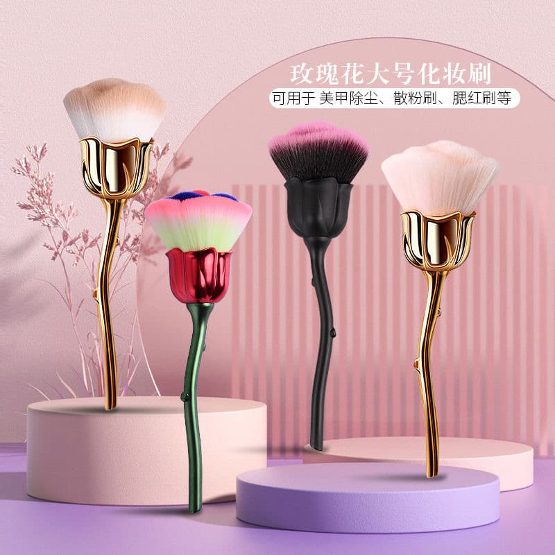 Rose Flower Makeup Brush Large Powder Brush Nail Art Brush Dust Brush Beauty Tool Blush Contour Brush Eyeshadow Brush