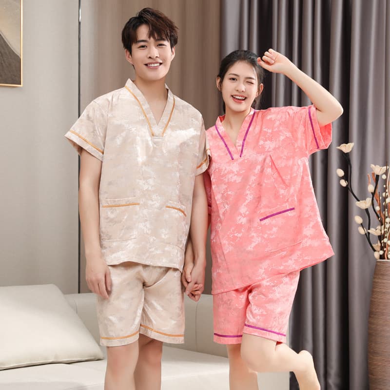 Polyester-Cotton Sauna Suit Men's High-End Moxibustion Suit Sauna Suit Women's Massage Foot Bath Suit Hotel Bathrobe Physiotherapy Suit Wholesale