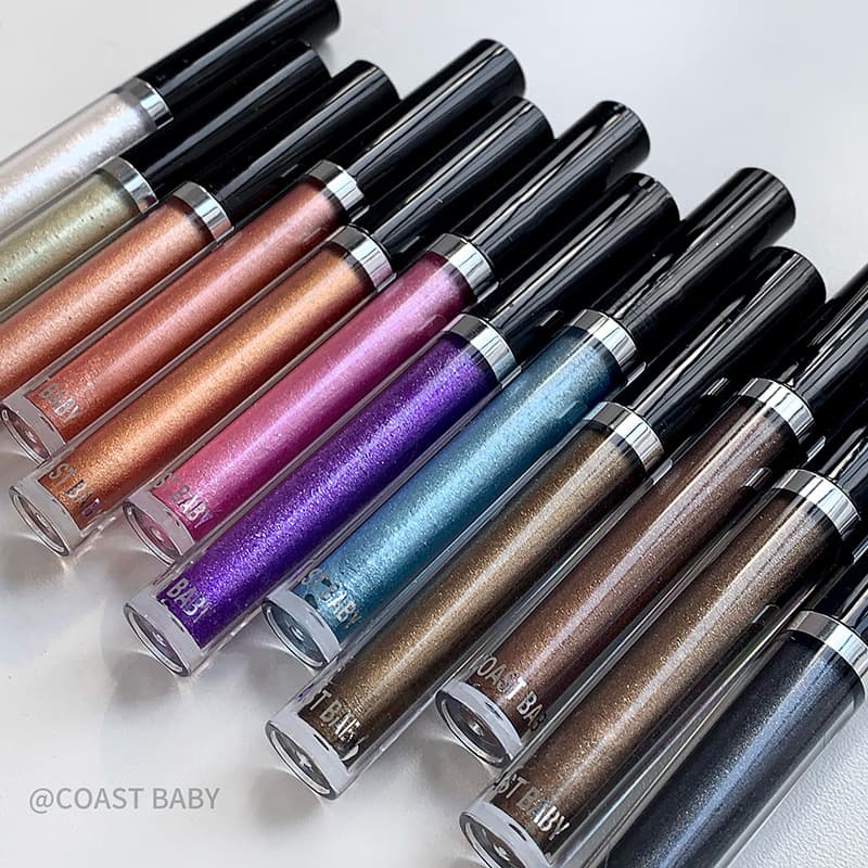 COAST BABY Liquid Glitter Eyeshadow Explosive Shiny Multi-Color Fine Flash Lying Silkworm 12 Colors Eyeshadow Wholesale