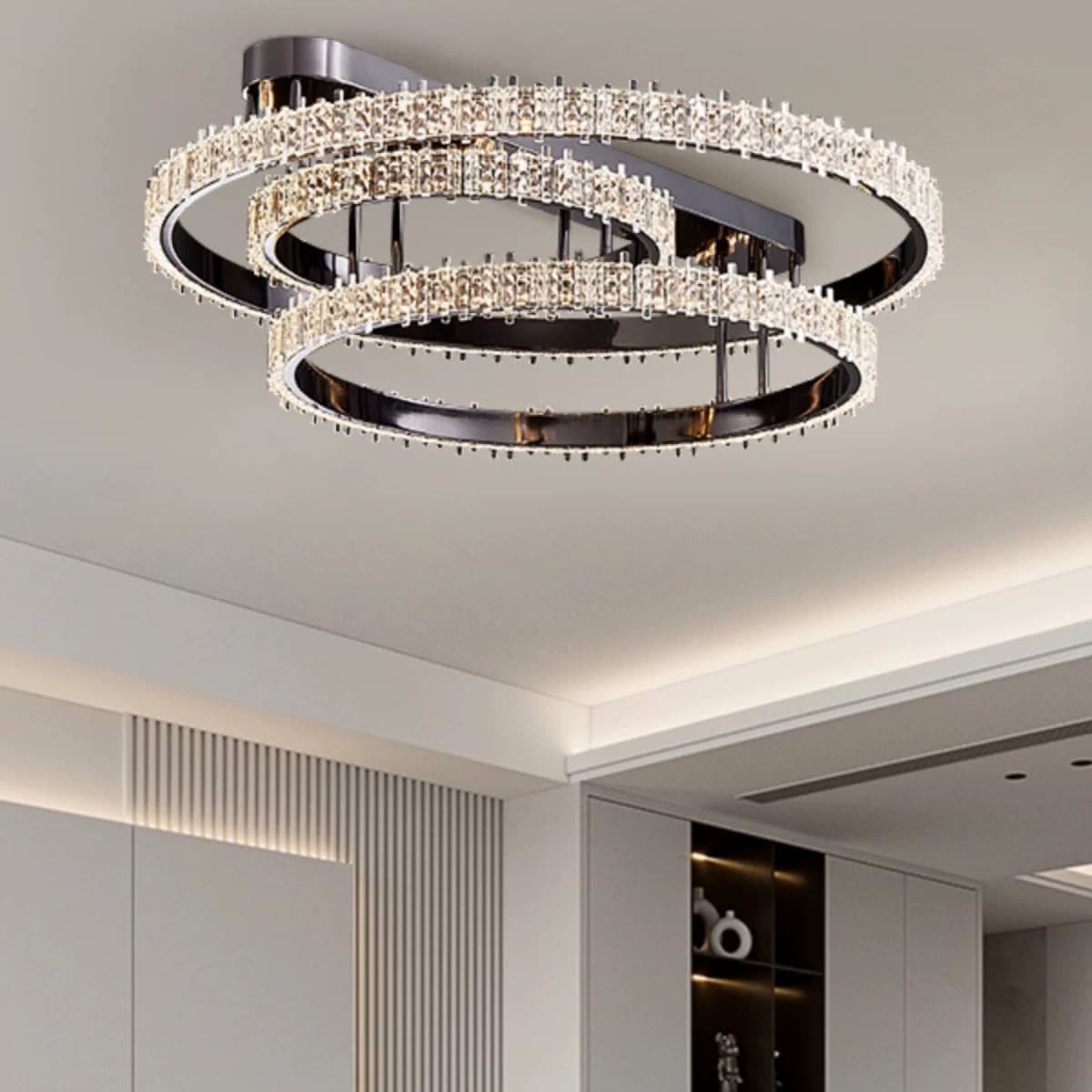 New 2024 lamps light luxury atmosphere living room ceiling lamp Italian minimalist home master bedroom lamp black master bedroom lamp