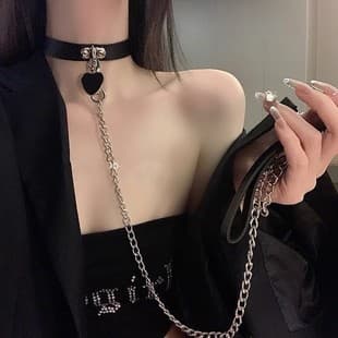 Extended Leather Leash Dog Chain Couple Sex Toy Leash Chain Japanese Soft Girl Nightclub Female Discipline