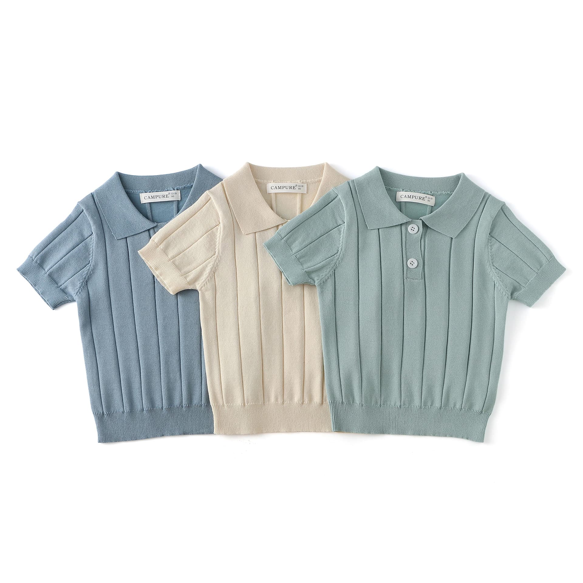Korean Style 2026 Spring/Summer Infant Baby Ice Silk Knit Top Thin Summer Shirt