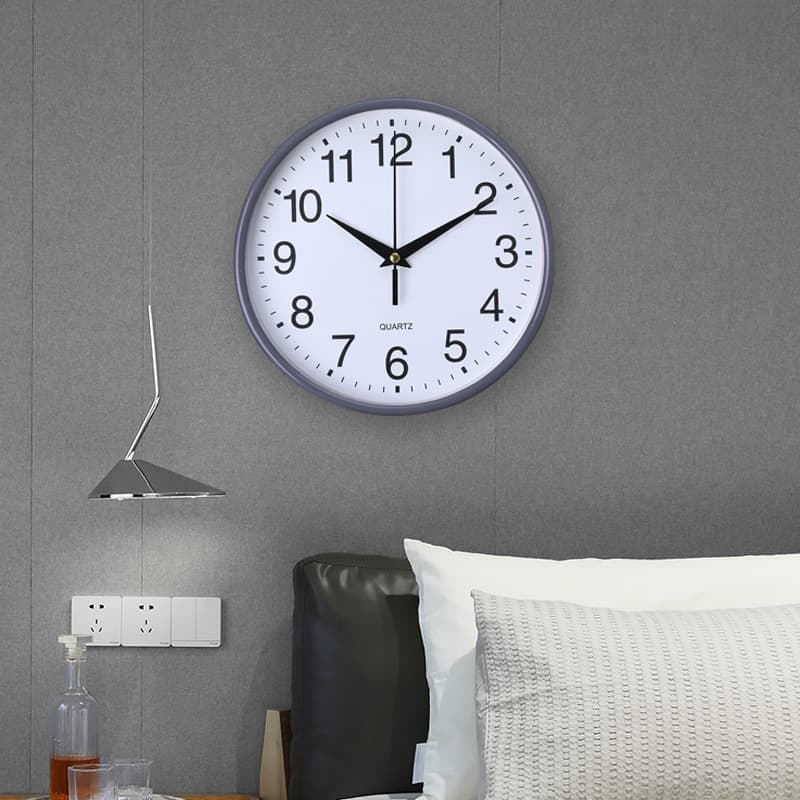 Round Wall Clock for Living Room, Bedroom Decorative Hanging Clock, Hotel Decor Wall Clock with Digital Display, Light Luxury Design