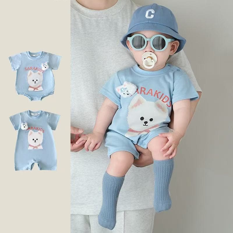 Infant and toddler clothes, summer style, full-month baby onesie, summer thin baby bag, super cute crawling suit