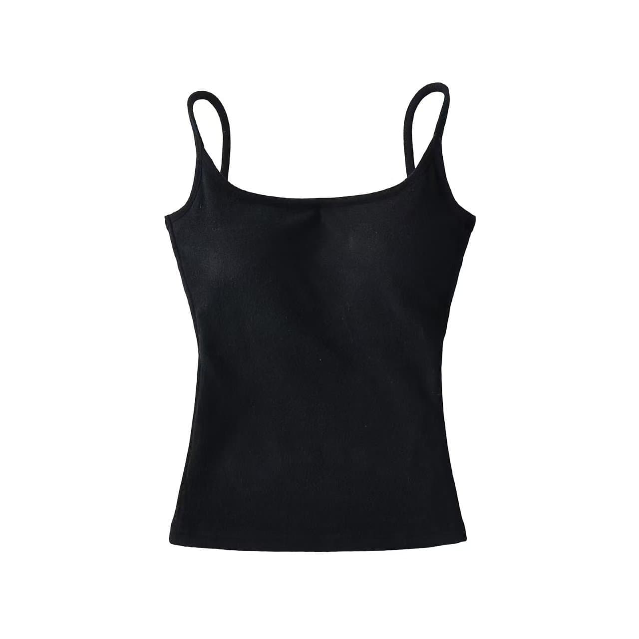 Women's Pure Cotton Vest Top Slim Fit Backless Outerwear Innerwear Camisole with Padded Bra Comfortable Breathable Sleeveless Blouse