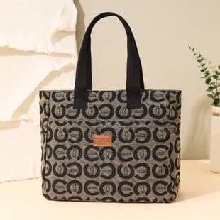 Tote Bag Manufacturer Retro Diamond Quilted Canvas Bag Shoulder Bag Large Capacity Commuter Mom Handbag Women's Bag Wholesale Stock