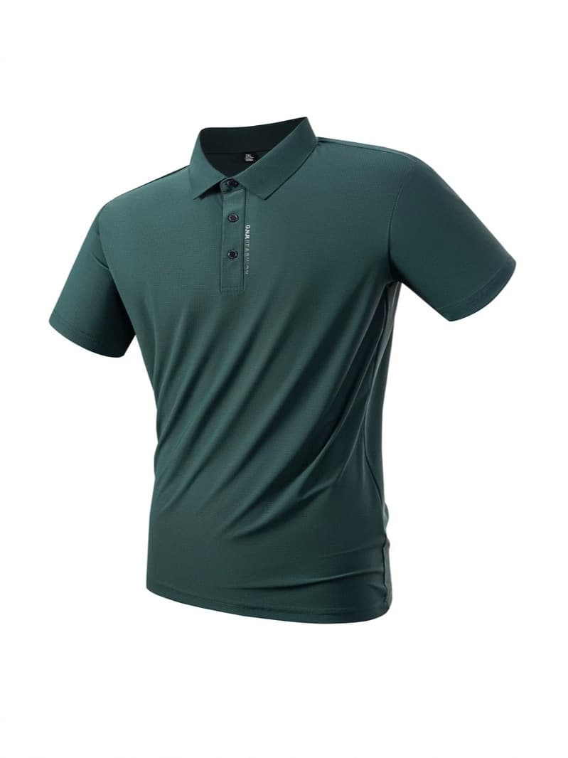 2026 New Summer Men's Short-Sleeved Polo Shirt with Lapel for Middle-Aged and Elderly Dads, Business Casual Ice Silk Polo Shirt with Lapel T-Shirt