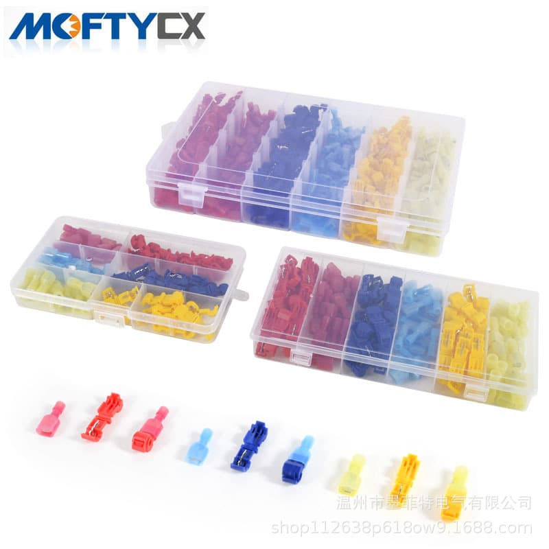 No-Strip Wire Piercing Connector Kit 60/120/480pcs Nylon Insulation Piercing Connector Quick Splice Wire Connector Box Set