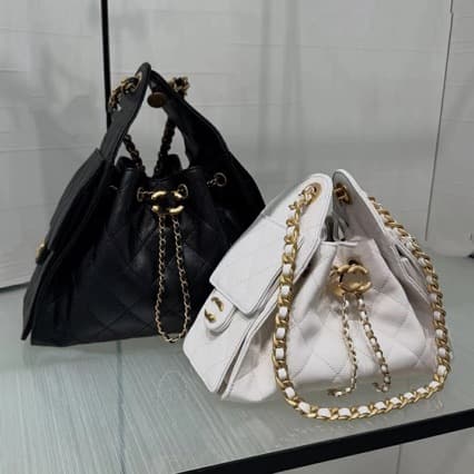 2026 New Caviar Hobo Bag Single Shoulder Handbag Diamond Quilted Bucket Bag Underarm Bag 2026 Spring/Summer