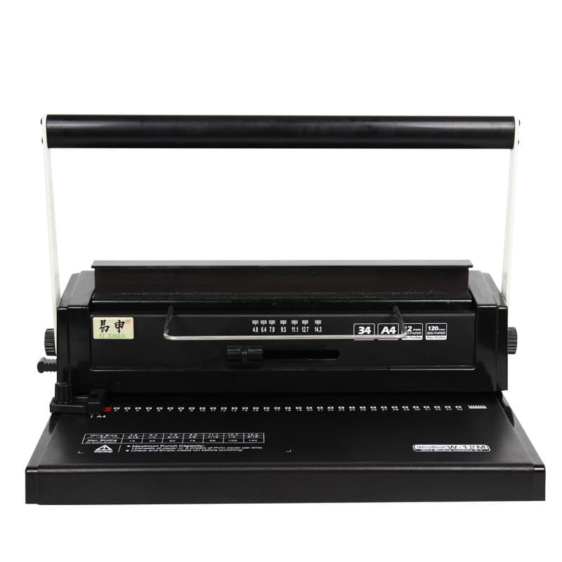 34-Hole Wire Binding Machine A4 Paper Twin-Loop Punching Machine Document Book Tender Materials Hole Punch Binding Machine