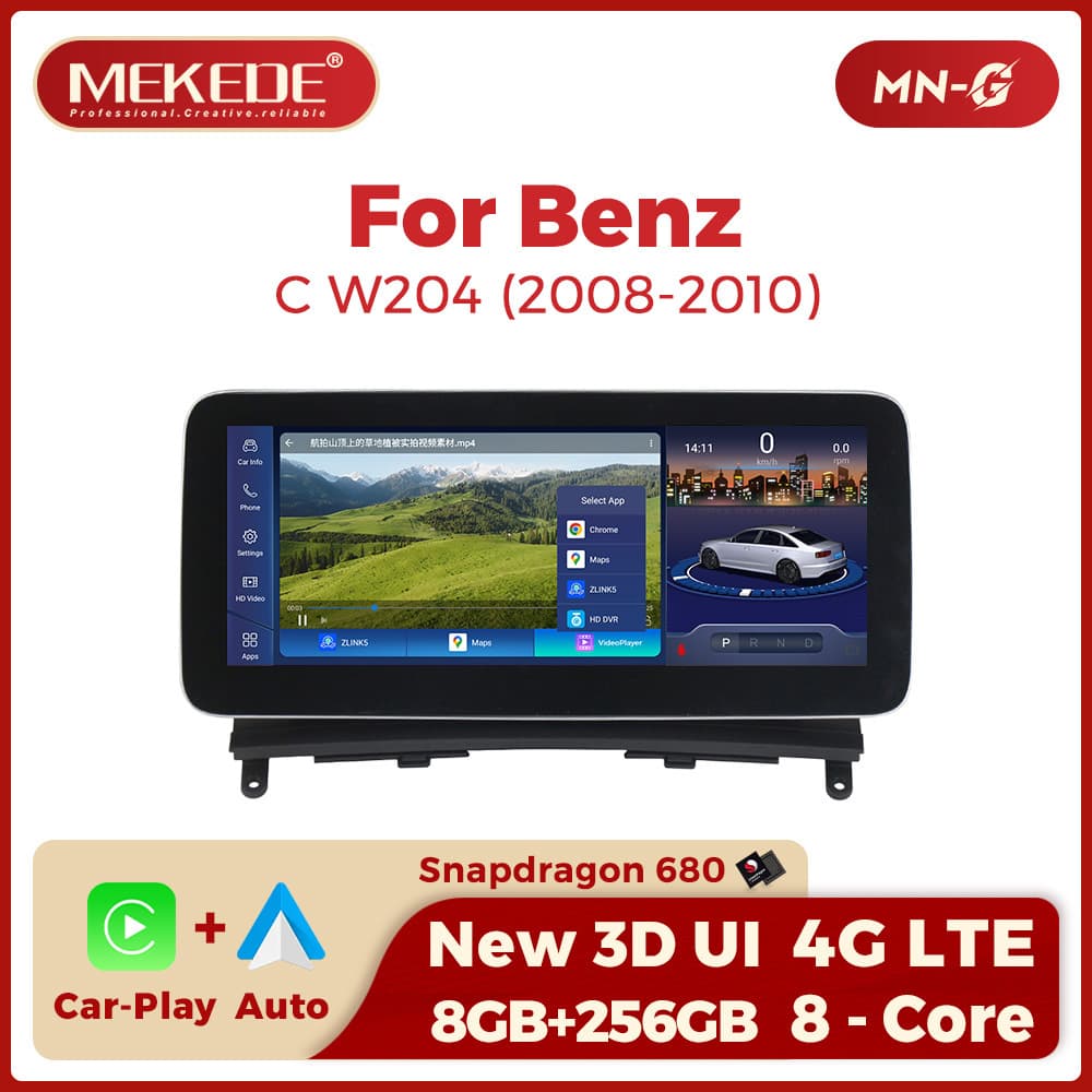 Suitable for Mercedes-Benz C-Class W204 C200 C63 2008-2010 Android Large Screen Central Control Car Navigation Bluetooth
