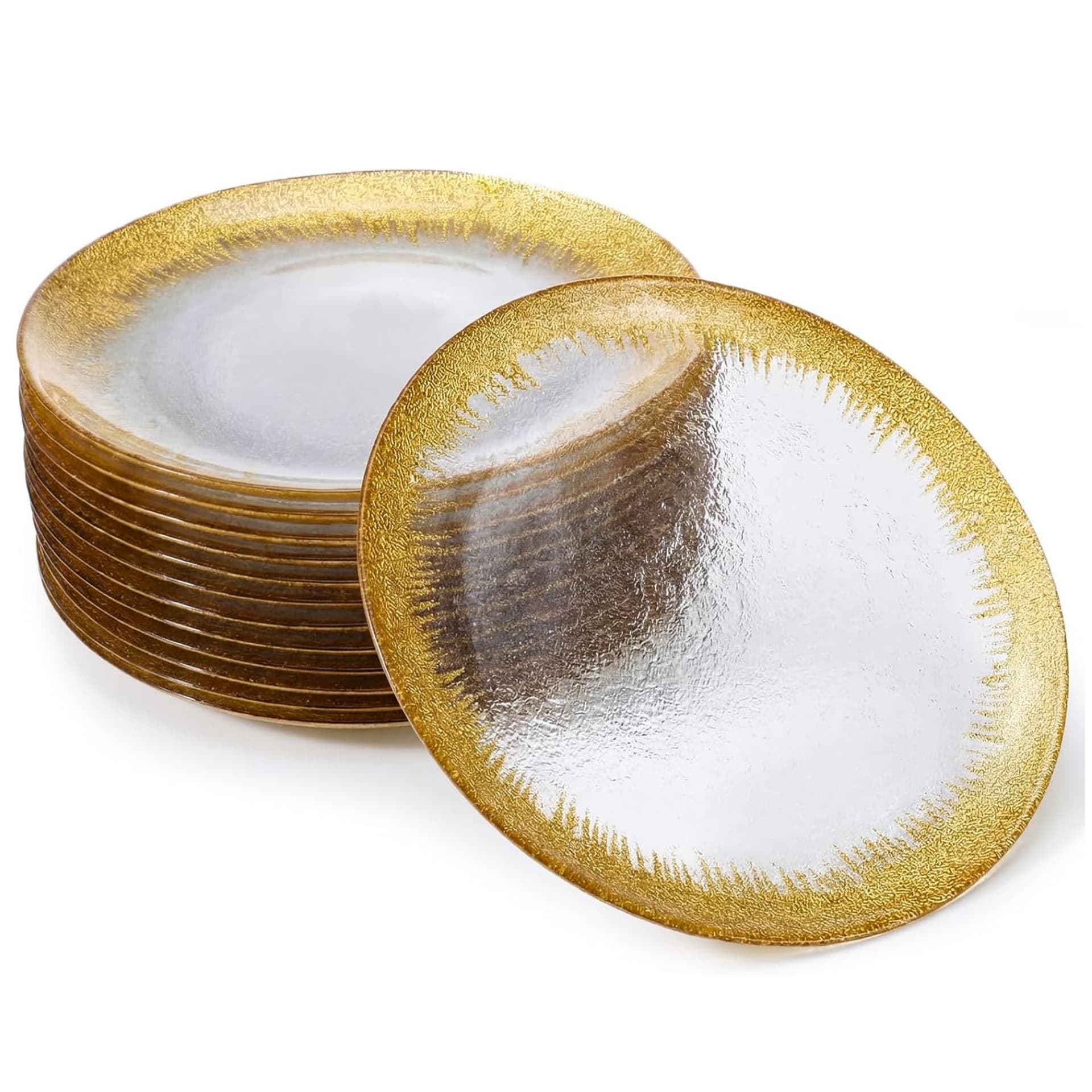 Glass disc Western food main dish plate hotel restaurant tableware cross-border supply 13-inch Charger Plates