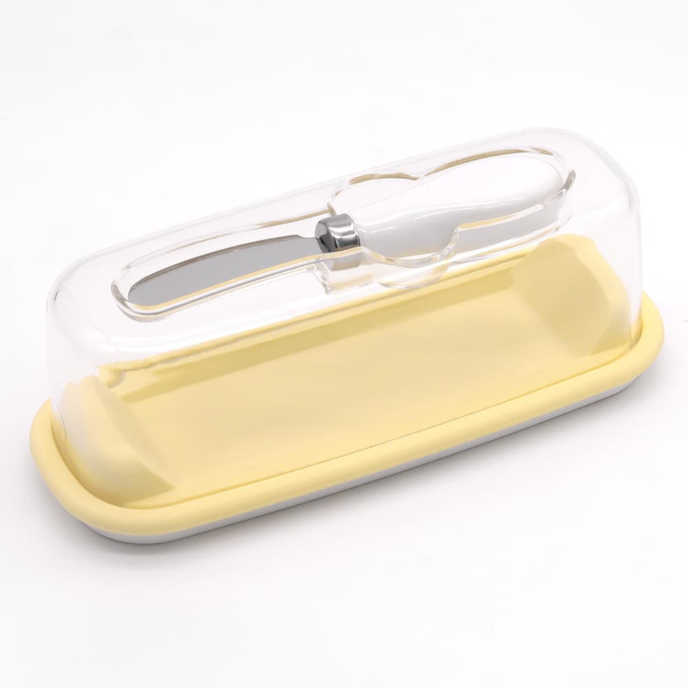Amazon's best-selling rectangular butter and cheese storage box with knife.