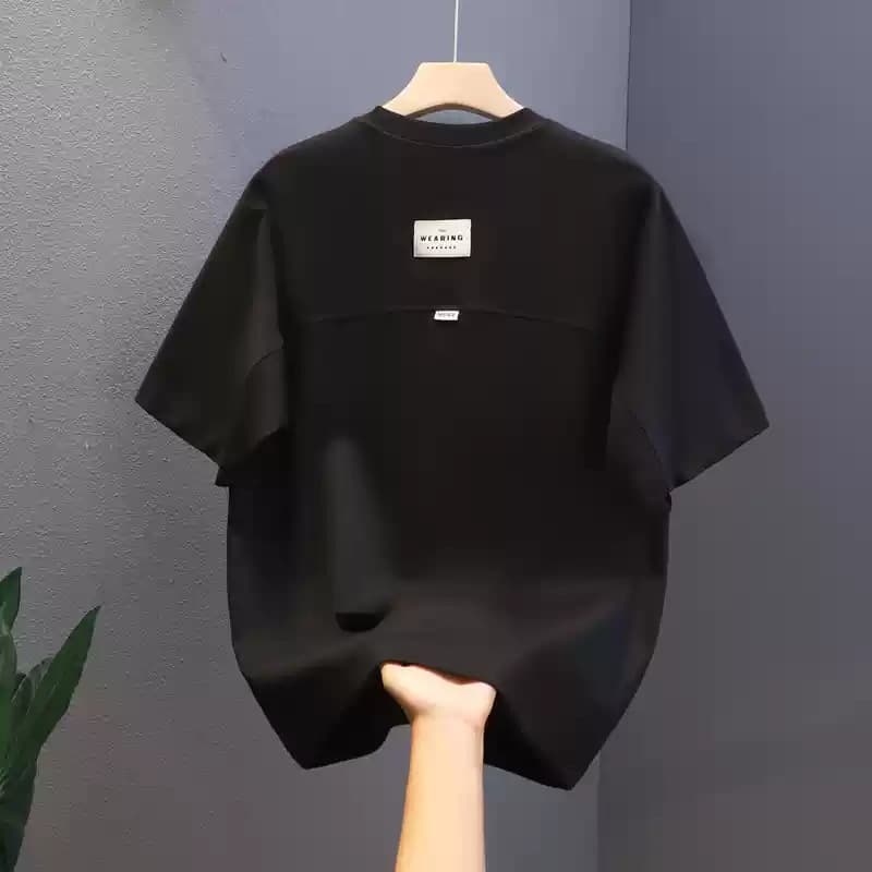 Custom Crewneck T-Shirt Short Sleeve In Stock Men's High Quality Half Sleeve Pure Cotton Top for Youth