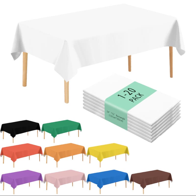 Spot wholesale disposable PEVA solid color tablecloth party holiday tablecloth 137*183cm cross-border exclusive supply