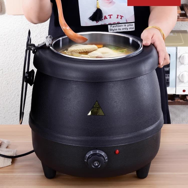 Insulation boiler electronic soup pot 10L buffet porridge soup stainless steel insulation bucket hotel bath commercial
