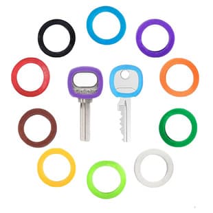 Colorful Silicone Key Cover Round Key Cap Multiple Colors for Easy Identification Standard Flat House Keys