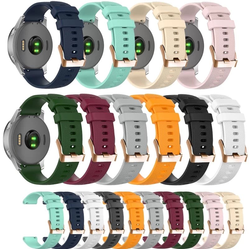 Suitable for Garmin VenuSQ Garmin active4s small plaid rose gold buckle strap 18mm 20mm