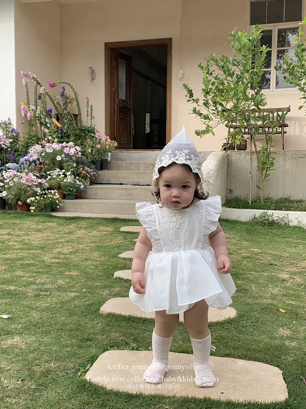 Jenny Kids Summer Infant Princess Romper Baby Girl 100-Day Celebration Birthday Dress Fashionable Tulle Diaper Cover