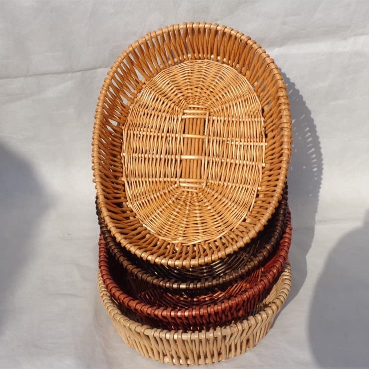 Free shipping on willow woven storage baskets, display baskets, fruit plates, rattan woven vegetable and food baskets, bread baskets, and fruit baskets. Factory direct.