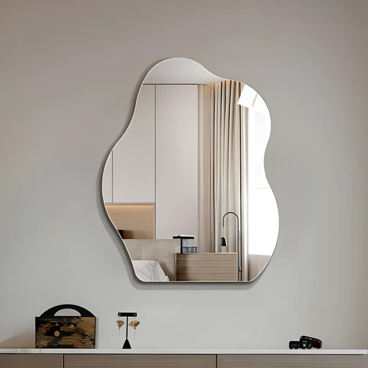Cross-border 3D HD Soft Mirror Acrylic Makeup Mirror Sticker, No-Drilling Bathroom Explosion-Proof Adhesive Mirror Decal