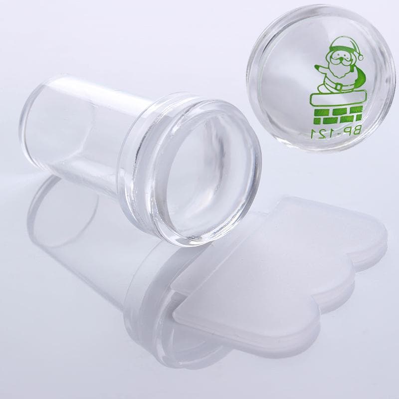 Cross-border Nail Art Stamp Transparent Hot Seller Stamp, All-Transparent Handle with Transparent Silicone Stamp Head, Wholesale in Stock